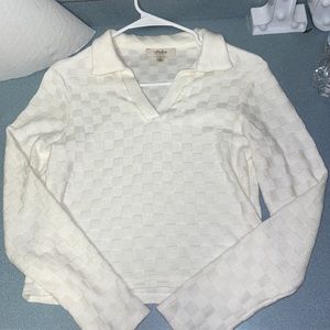 White long sleeve top